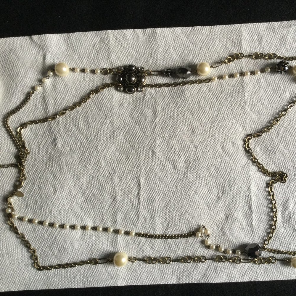 Lia Sophia multi strand long necklace 42"